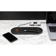 Vue Vide poche avec chargeur à induction 10W Encore de couleur noir| Krokrodeal