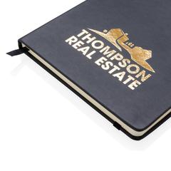 Vue Carnet de notes A5 en PU de couleur noir| Krokrodeal