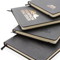 Vue Carnet de notes A5 en PU de couleur noir| Krokrodeal