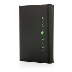 Vue Carnet de notes A5 en PU de couleur noir| Krokrodeal
