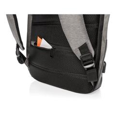 Vue "Sac à dos ordinateur 15,6""" de couleur gris| Krokrodeal