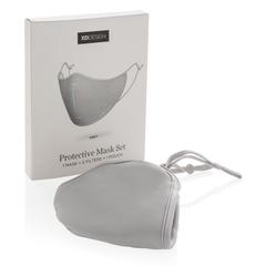 Vue Set de masques XD DESIGN de couleur gris| Krokrodeal