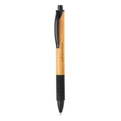 Vue Stylo en bambou et fibre de paille de couleur noir| Krokrodeal