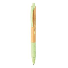 Vue Stylo en bambou et fibre de paille de couleur vert| Krokrodeal