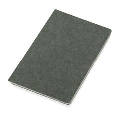 Vue Cahier A5 en feutre recyclé certifié GRS Phrase de couleur vert| Krokrodeal