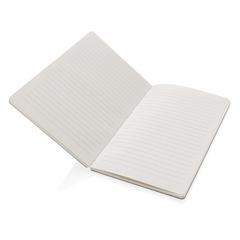 Vue Cahier A5 en feutre recyclé certifié GRS Phrase de couleur vert| Krokrodeal