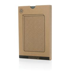 Vue Cahier A5 en feutre recyclé certifié GRS Phrase de couleur vert| Krokrodeal