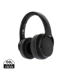 Vue Casque audio en plastique recyclé RCS Urban V Palo Alto de couleur noir| Krokrodeal