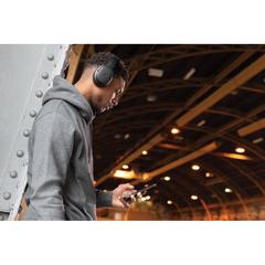 Vue Casque audio en plastique recyclé RCS Urban V Palo Alto de couleur noir| Krokrodeal