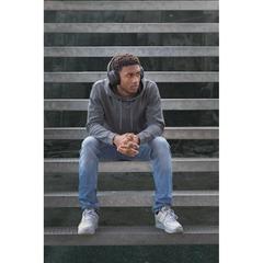 Vue Casque audio en plastique recyclé RCS Urban V Palo Alto de couleur noir| Krokrodeal