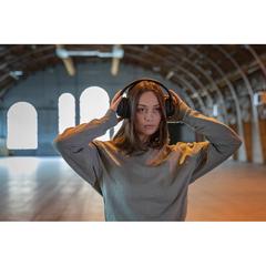 Vue Casque audio en plastique recyclé RCS Urban V Palo Alto de couleur noir| Krokrodeal