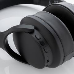Vue Casque audio en plastique recyclé RCS Urban V Palo Alto de couleur noir| Krokrodeal