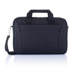 Vue Sacoche pour ordinateur portable 15,4” sans PVC de couleur noir| Krokrodeal