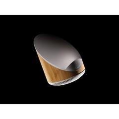 Vue Enceinte 5W en bamboo avec chargeur sans fil 15W Ovate de couleur marron| Krokrodeal