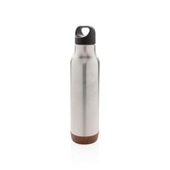 Vue Bouteille isotherme étanche avec finition liège de couleur gris| Krokrodeal