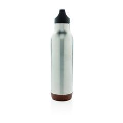 Vue Bouteille isotherme étanche avec finition liège de couleur gris| Krokrodeal