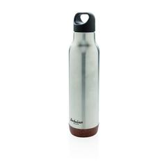 Vue Bouteille isotherme étanche avec finition liège de couleur gris| Krokrodeal