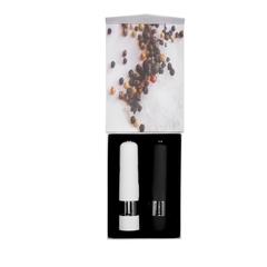 Vue Set sel et poivre électrique de couleur blanc| Krokrodeal