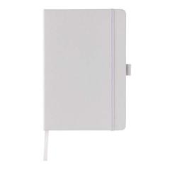 Vue Carnet de notes A5 en cuir reconstitué RCS Sam de couleur blanc| Krokrodeal