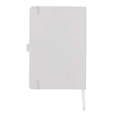 Vue Carnet de notes A5 en cuir reconstitué RCS Sam de couleur blanc| Krokrodeal
