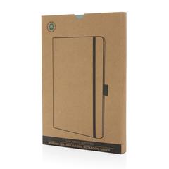 Vue Carnet de notes A5 en cuir reconstitué RCS Sam de couleur vert| Krokrodeal