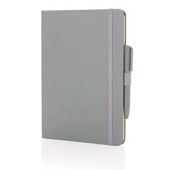 Vue Carnet de notes A5 en cuir reconstitué RCS Sam de couleur vert| Krokrodeal