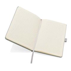 Vue Carnet de notes A5 en cuir reconstitué RCS Sam de couleur vert| Krokrodeal