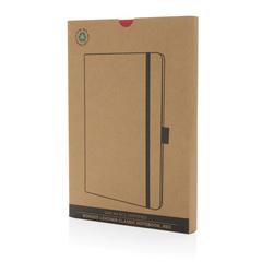 Vue Carnet de notes A5 en cuir reconstitué RCS Sam de couleur rouge| Krokrodeal