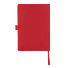 Vue Carnet de notes A5 en cuir reconstitué RCS Sam de couleur rouge| Krokrodeal