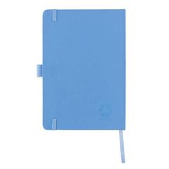Vue Carnet de notes A5 en cuir reconstitué RCS Sam de couleur bleu| Krokrodeal