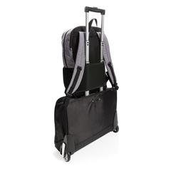 Vue Sac à dos ordinateur 15,6" avec USB et anti RFID de couleur noir| Krokrodeal