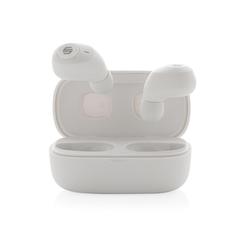 Vue Ecouteurs ENC en plastique recyclé RCS Urban V Palm Springs de couleur blanc| Krokrodeal