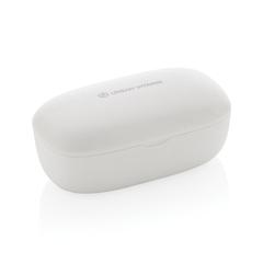 Vue Ecouteurs ENC en plastique recyclé RCS Urban V Palm Springs de couleur blanc| Krokrodeal
