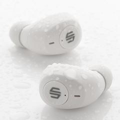 Vue Ecouteurs ENC en plastique recyclé RCS Urban V Palm Springs de couleur blanc| Krokrodeal