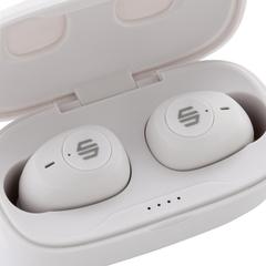 Vue Ecouteurs ENC en plastique recyclé RCS Urban V Palm Springs de couleur blanc| Krokrodeal