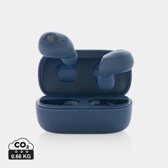 Vue Ecouteurs ENC en plastique recyclé RCS Urban V Palm Springs de couleur bleu| Krokrodeal