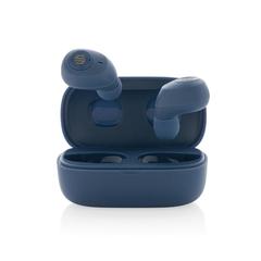 Vue Ecouteurs ENC en plastique recyclé RCS Urban V Palm Springs de couleur bleu| Krokrodeal