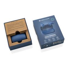 Vue Ecouteurs ENC en plastique recyclé RCS Urban V Palm Springs de couleur bleu| Krokrodeal