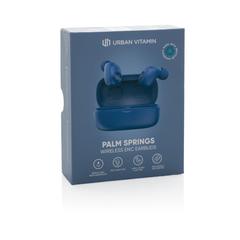 Vue Ecouteurs ENC en plastique recyclé RCS Urban V Palm Springs de couleur bleu| Krokrodeal