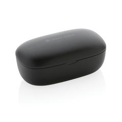 Vue Ecouteurs ENC en plastique recyclé RCS Urban V Palm Springs de couleur noir| Krokrodeal