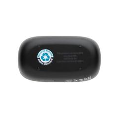 Vue Ecouteurs ENC en plastique recyclé RCS Urban V Palm Springs de couleur noir| Krokrodeal