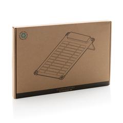 Vue Panneau solaire portable en plastique recyclé 5W Solarpulse de couleur noir| Krokrodeal