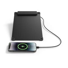 Vue Panneau solaire portable en plastique recyclé 5W Solarpulse de couleur noir| Krokrodeal
