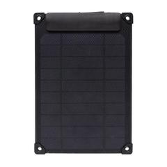 Vue Panneau solaire portable en plastique recyclé 5W Solarpulse de couleur noir| Krokrodeal