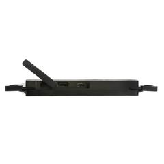 Vue Panneau solaire portable en plastique recyclé 5W Solarpulse de couleur noir| Krokrodeal