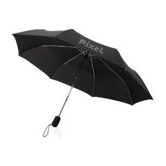 Vue Parapluie automatique 21" Swiss Peak AWARE™ Traveller de couleur noir| Krokrodeal