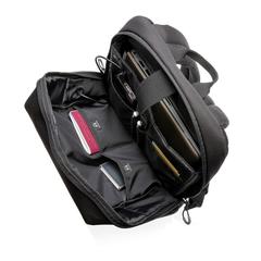 Vue Sac à dos avec port USB A ordinateur 15,6" Swiss Peak AWARE™ de couleur noir| Krokrodeal