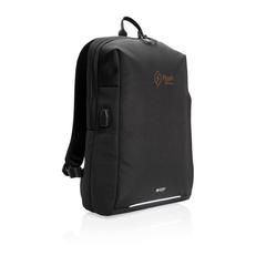 Vue Sac à dos avec port USB A ordinateur 15,6" Swiss Peak AWARE™ de couleur noir| Krokrodeal