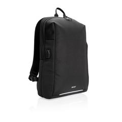 Vue Sac à dos avec port USB A ordinateur 15,6" Swiss Peak AWARE™ de couleur noir| Krokrodeal