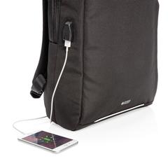Vue Sac à dos avec port USB A ordinateur 15,6" Swiss Peak AWARE™ de couleur noir| Krokrodeal